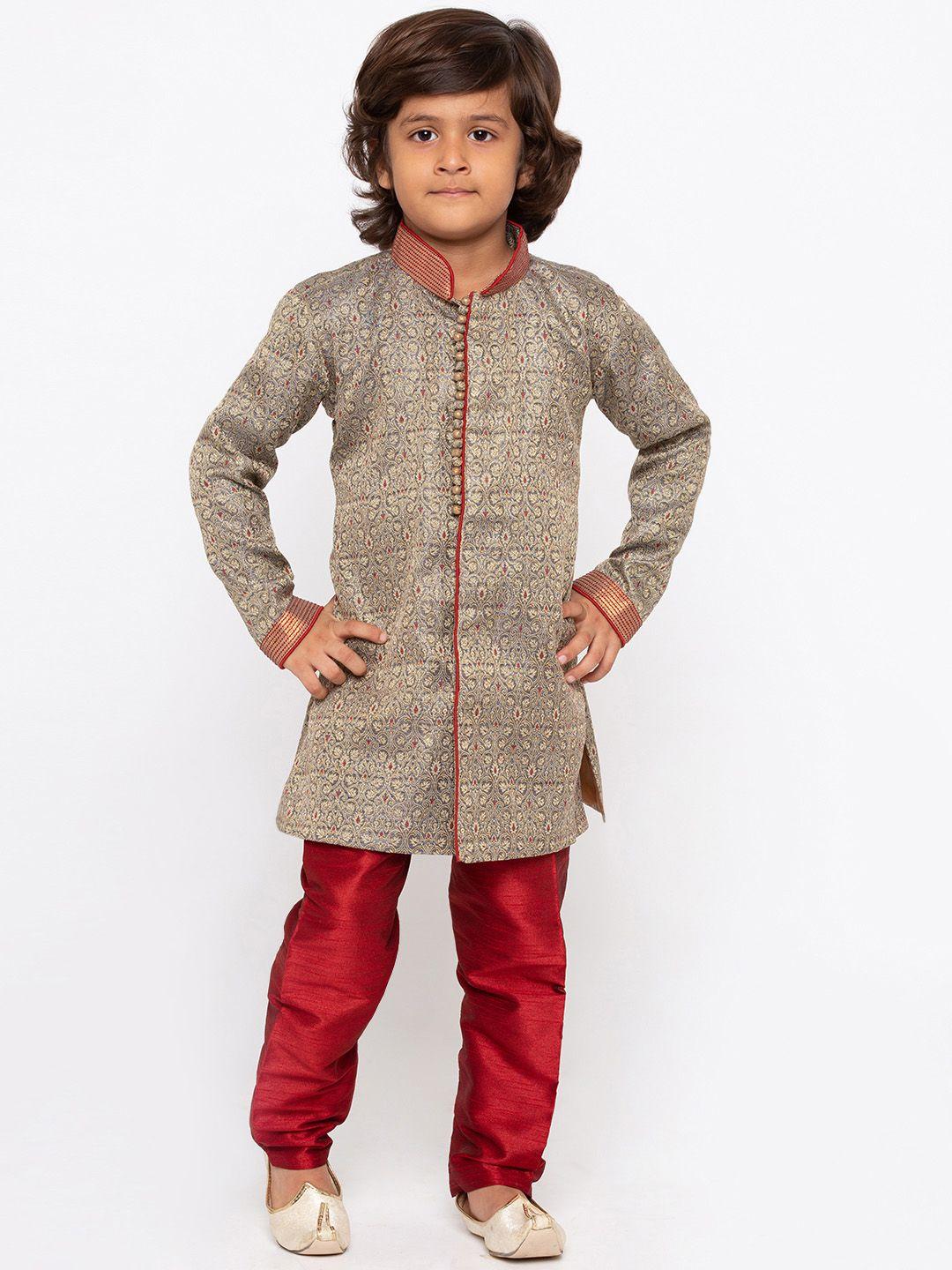 jbn creation boys solid sherwani