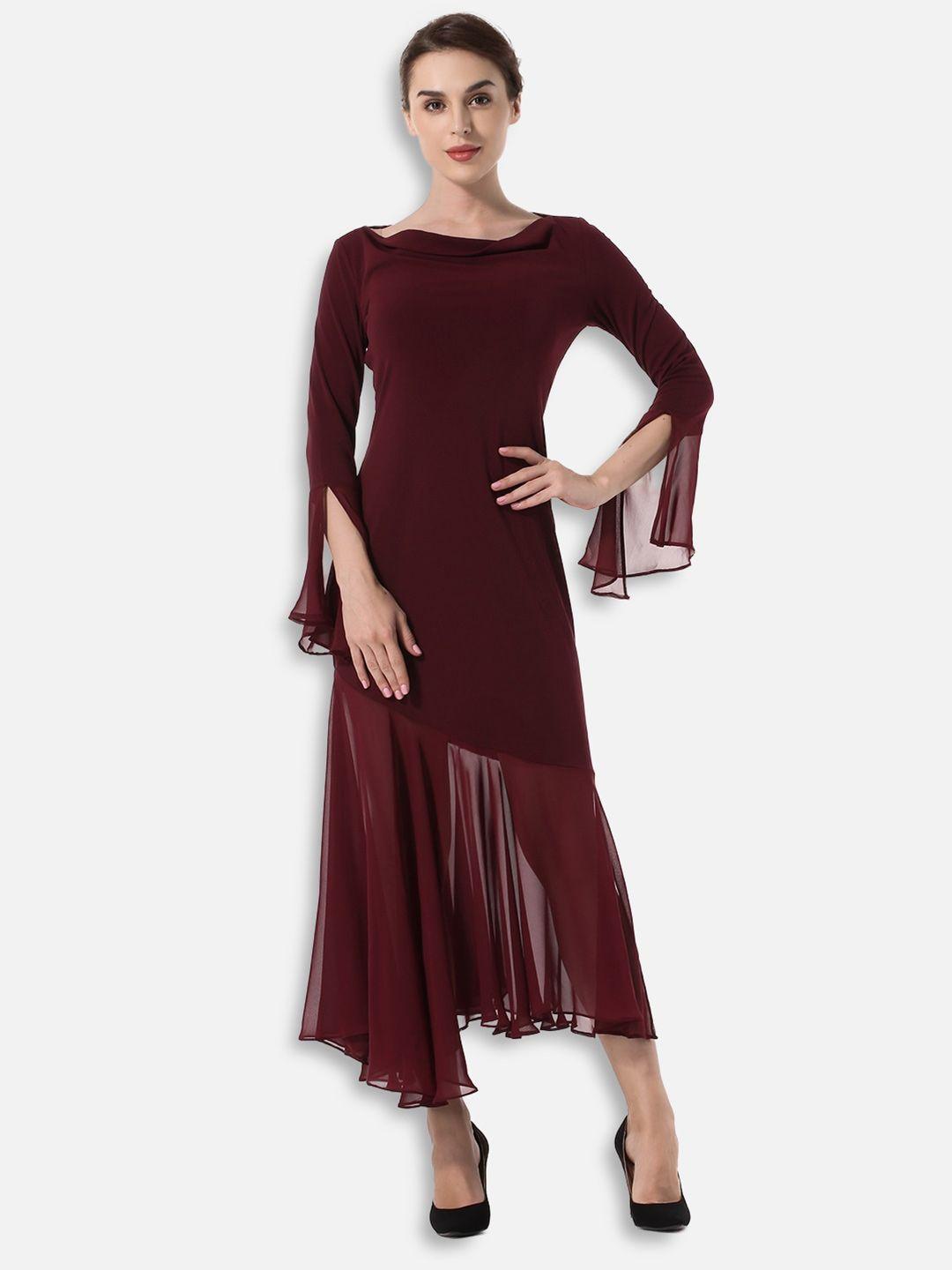 jc collection maroon maxi dress