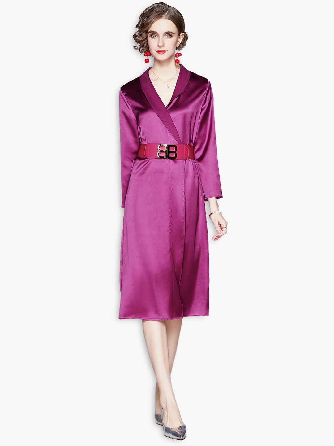 jc collection purple wrap dress