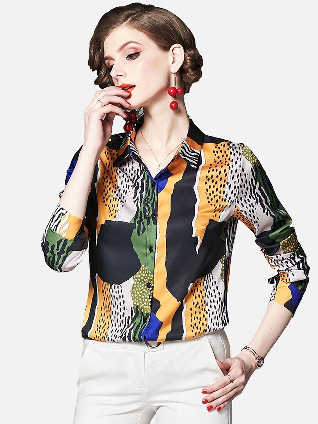 jc collection women multicoloured opaque printed casual shirt