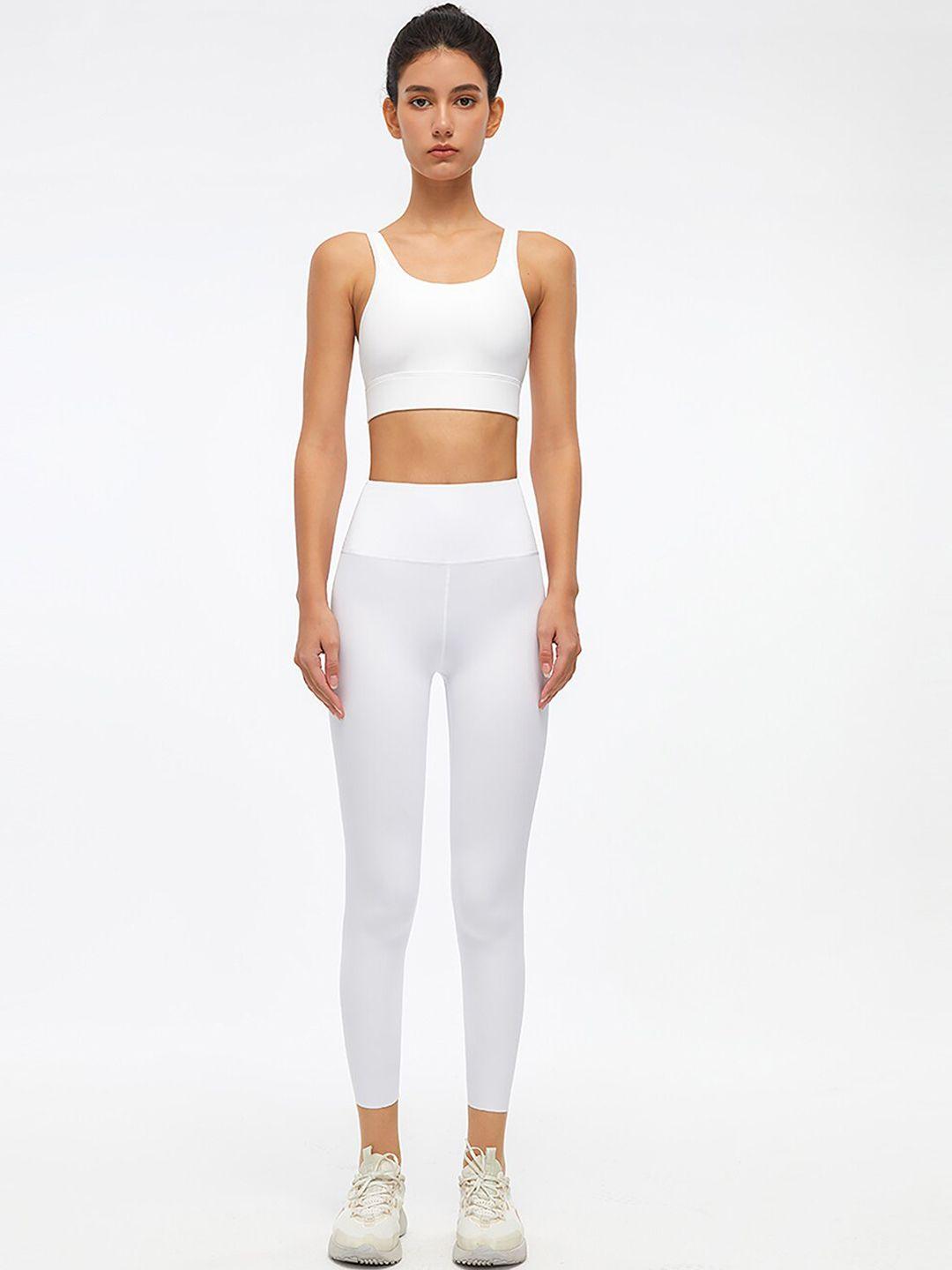 jc collection women white solid sports tracksuit