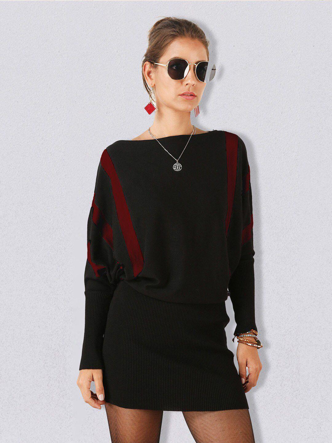 jc collection batwing sleeves mini jumper dress