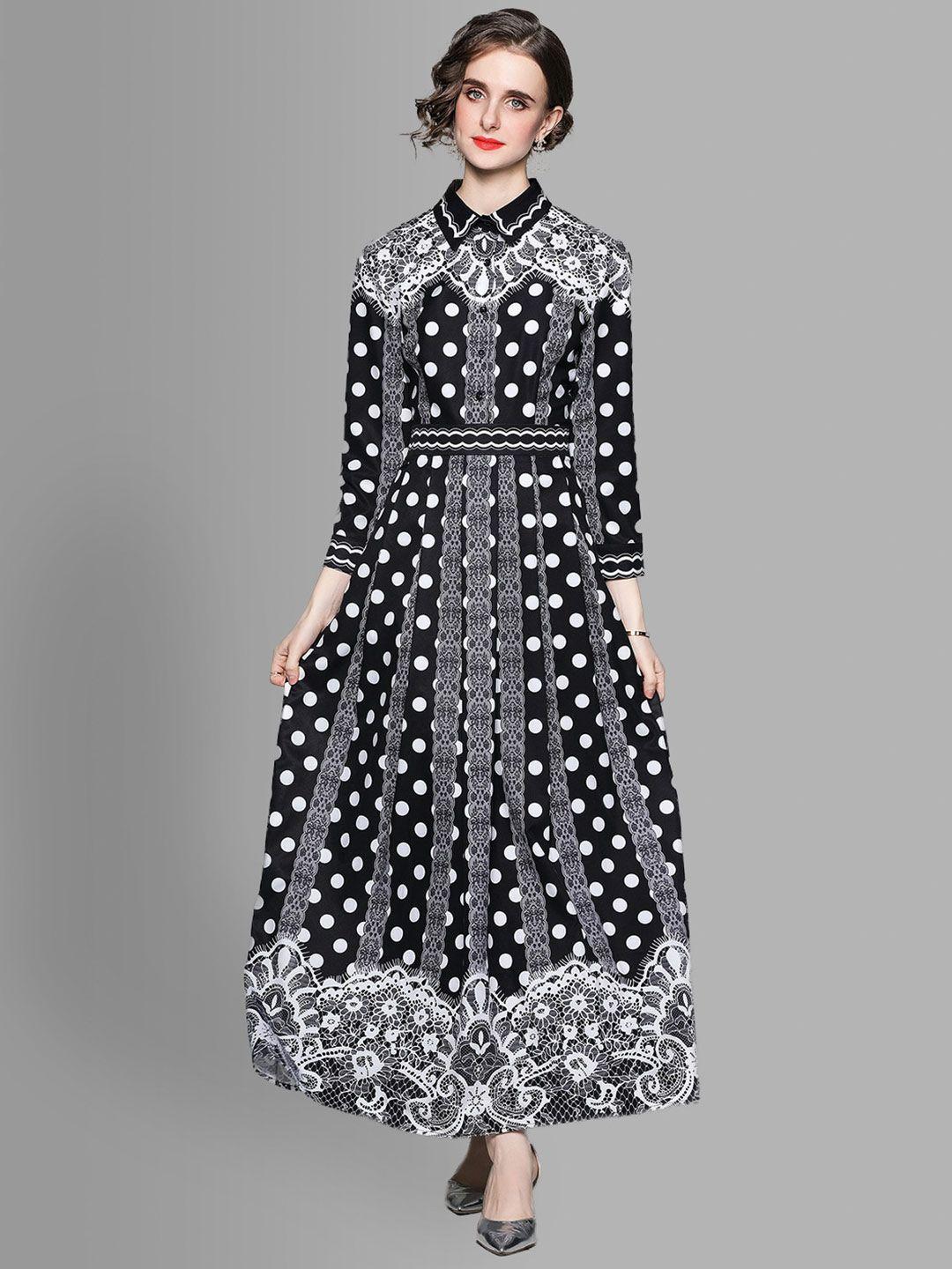 jc collection black & white maxi dress