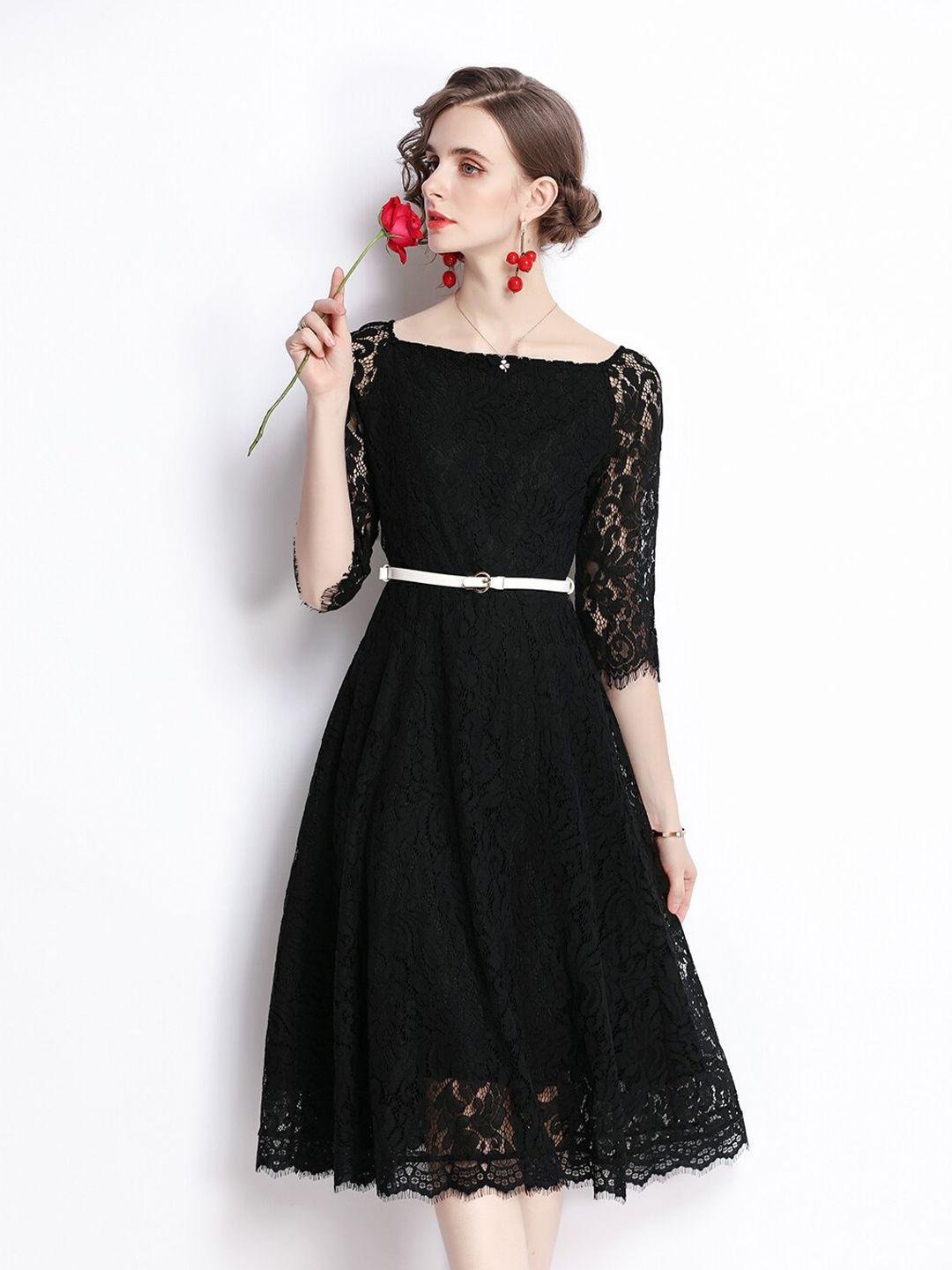 jc collection black midi dress