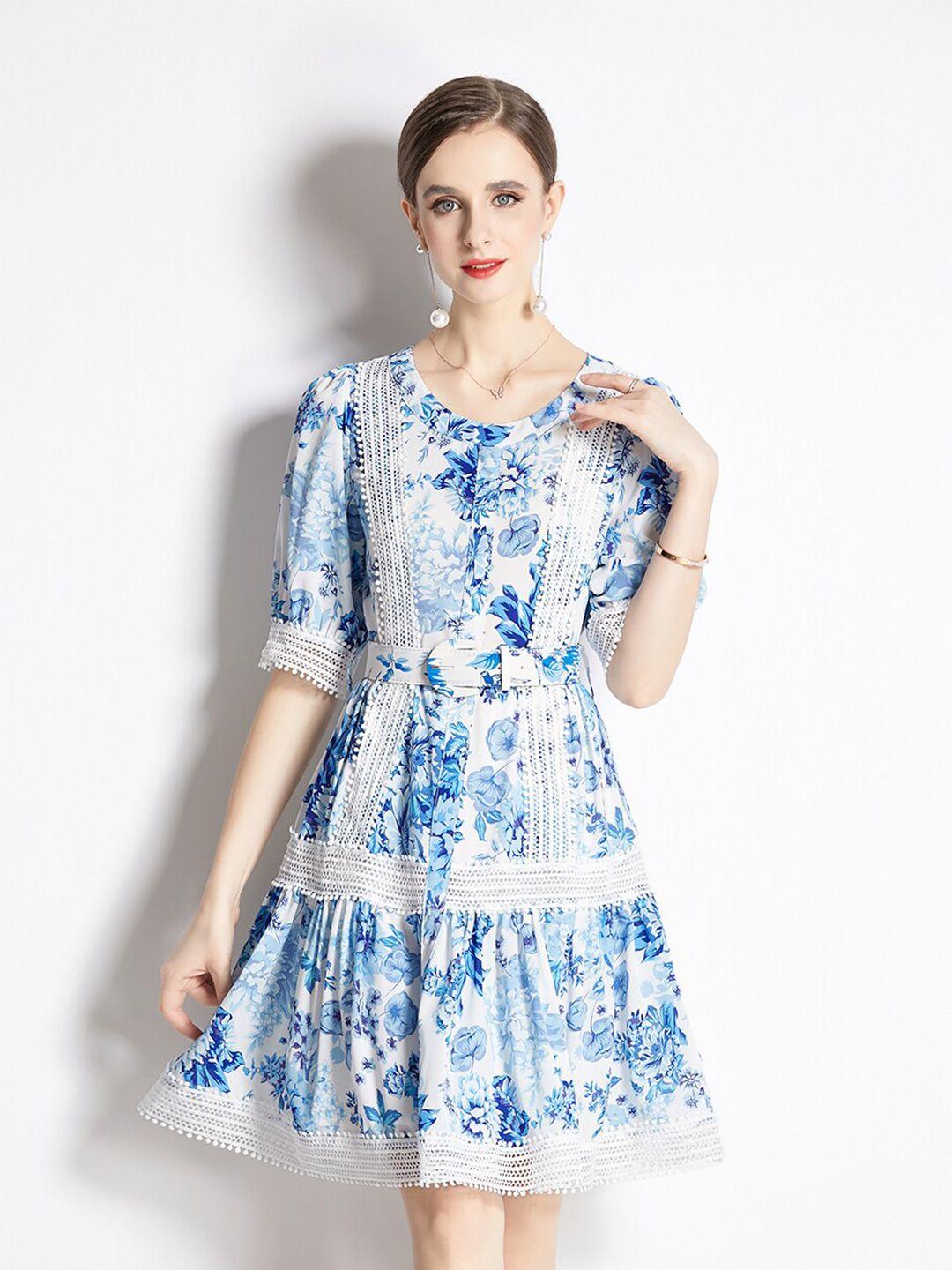 jc collection blue floral dress