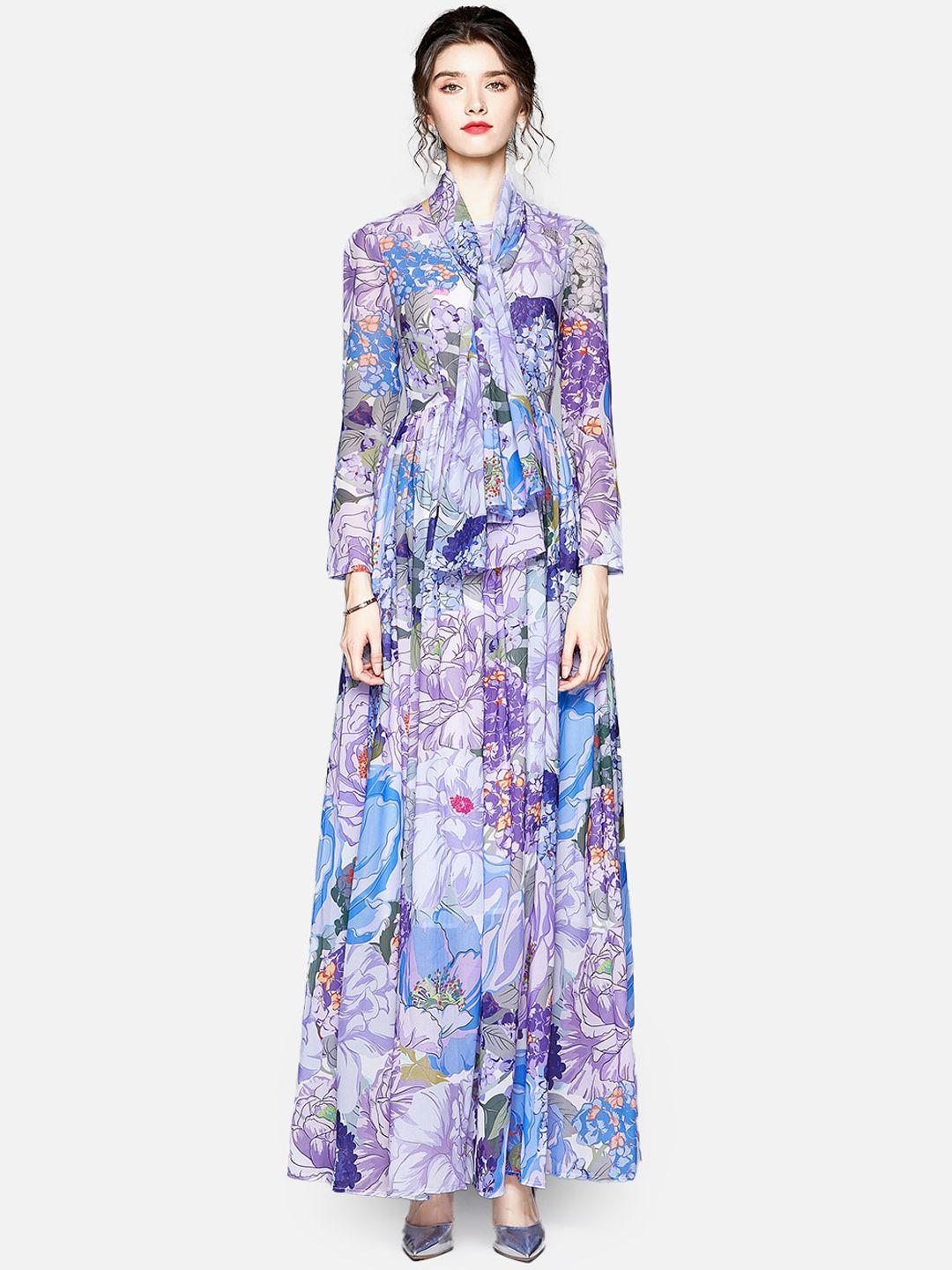 jc collection blue floral maxi dress