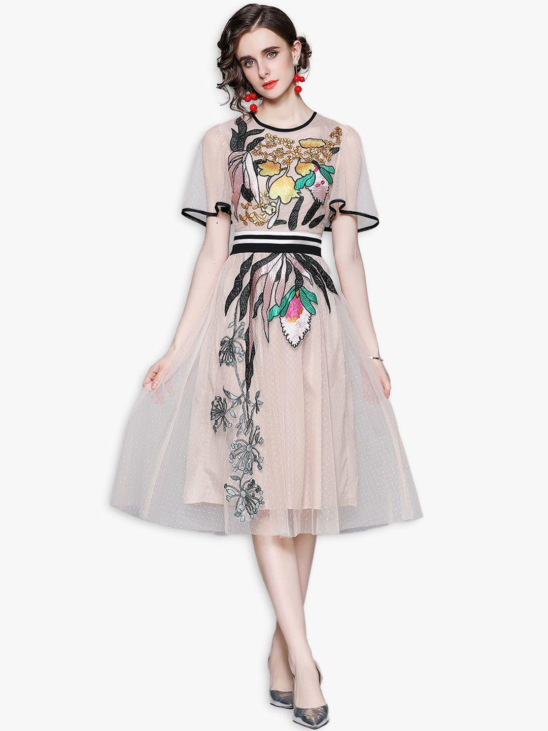 jc collection cream-coloured floral dress