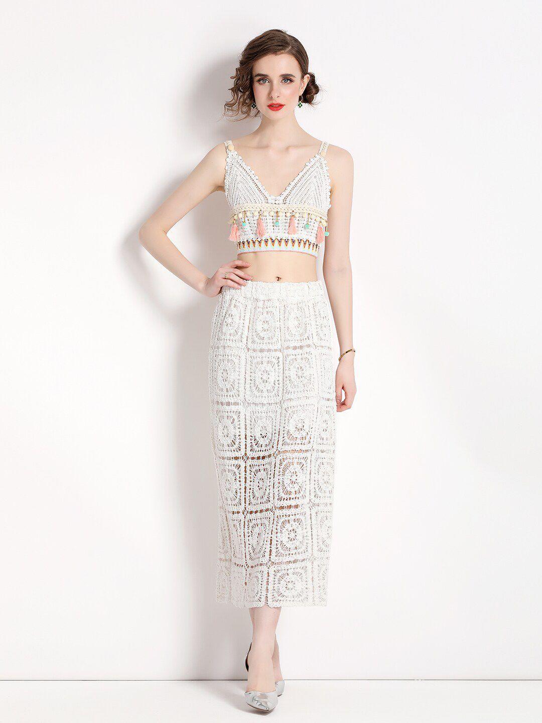 jc collection crochet top with skirt