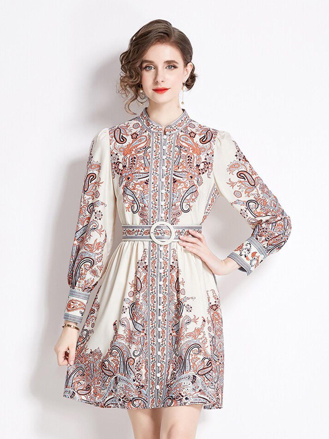 jc collection ethnic motifs printed a-line dress