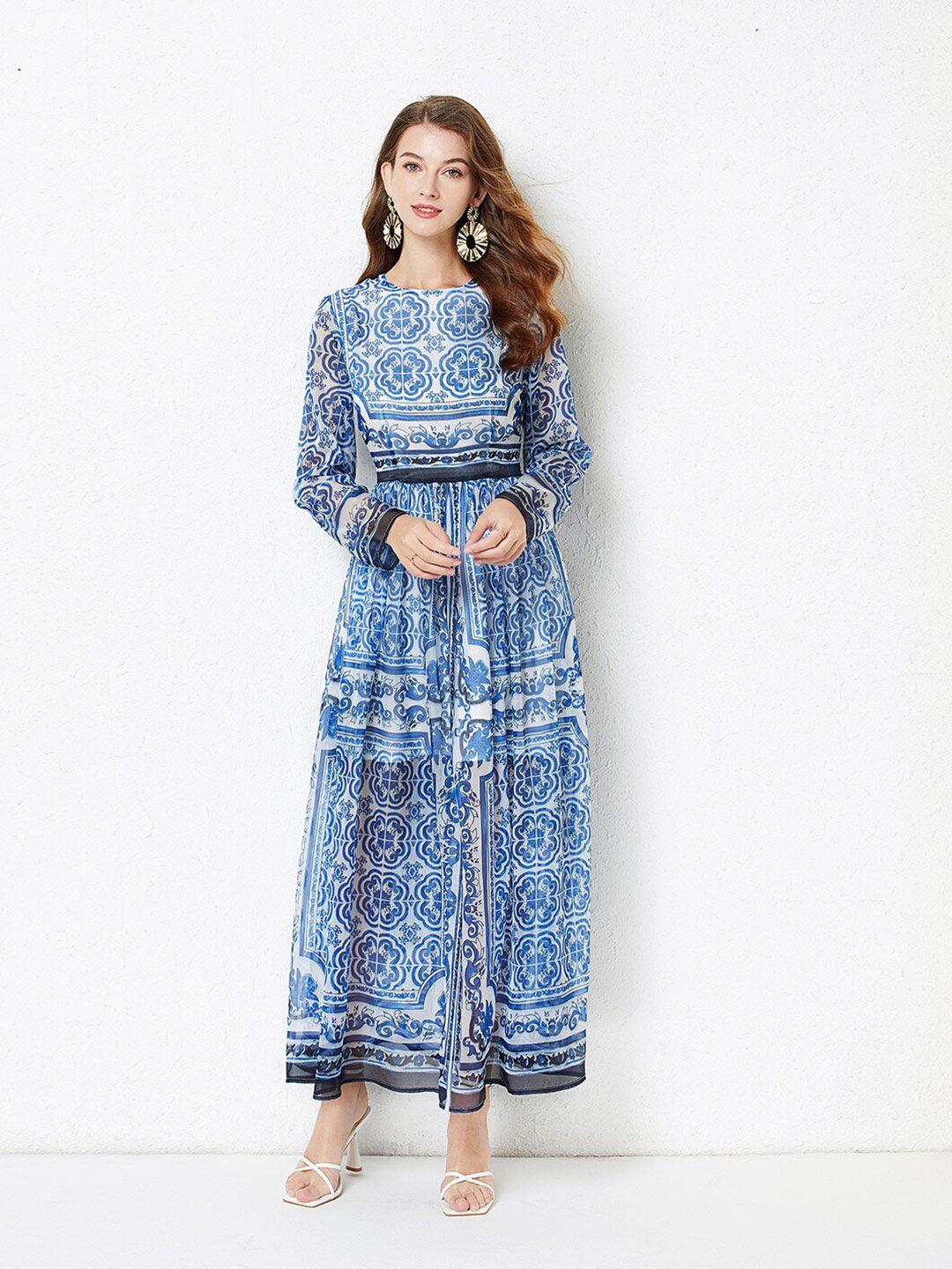 jc collection ethnic motifs printed maxi dress