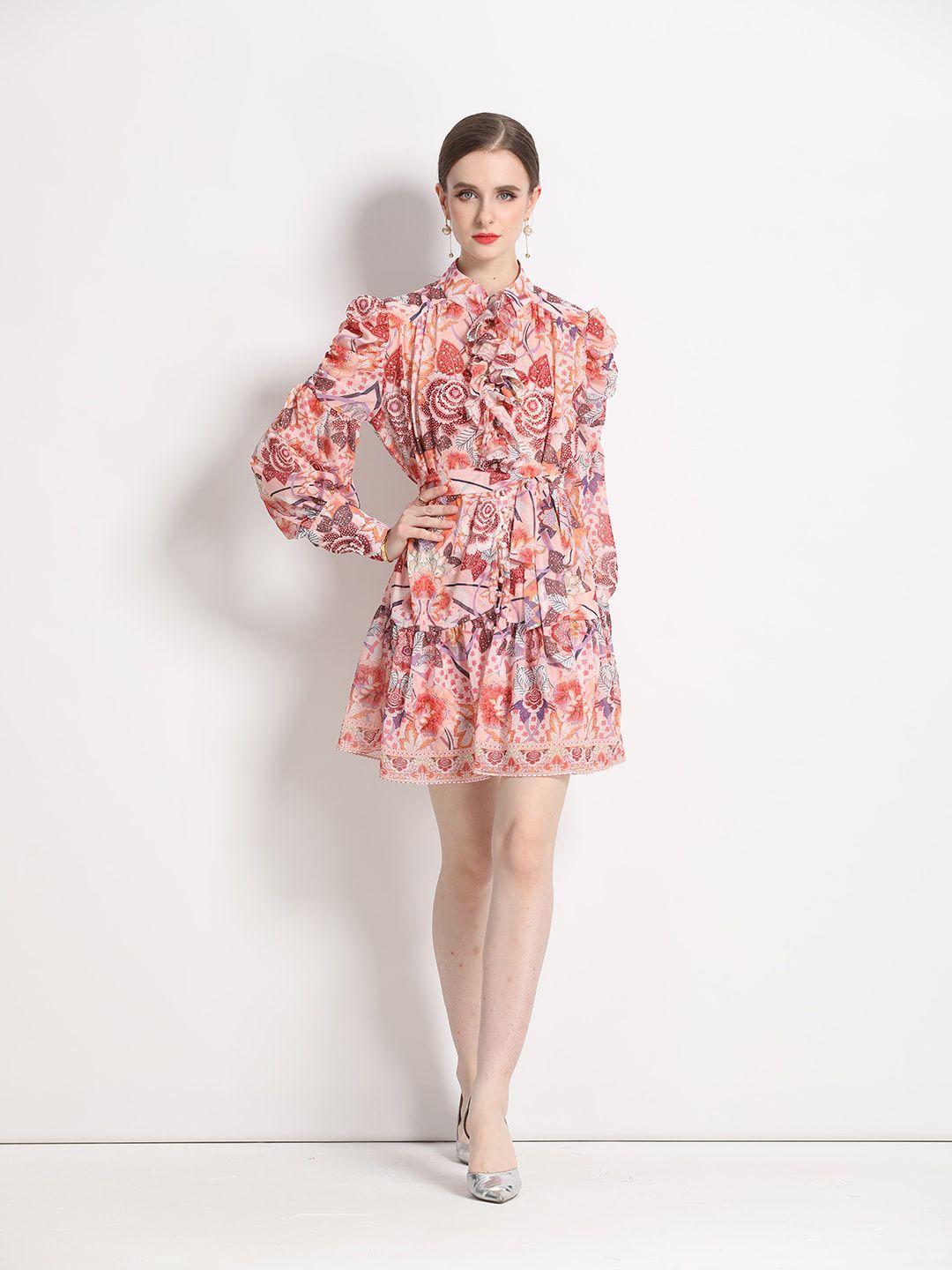 jc collection floral print a-line dress