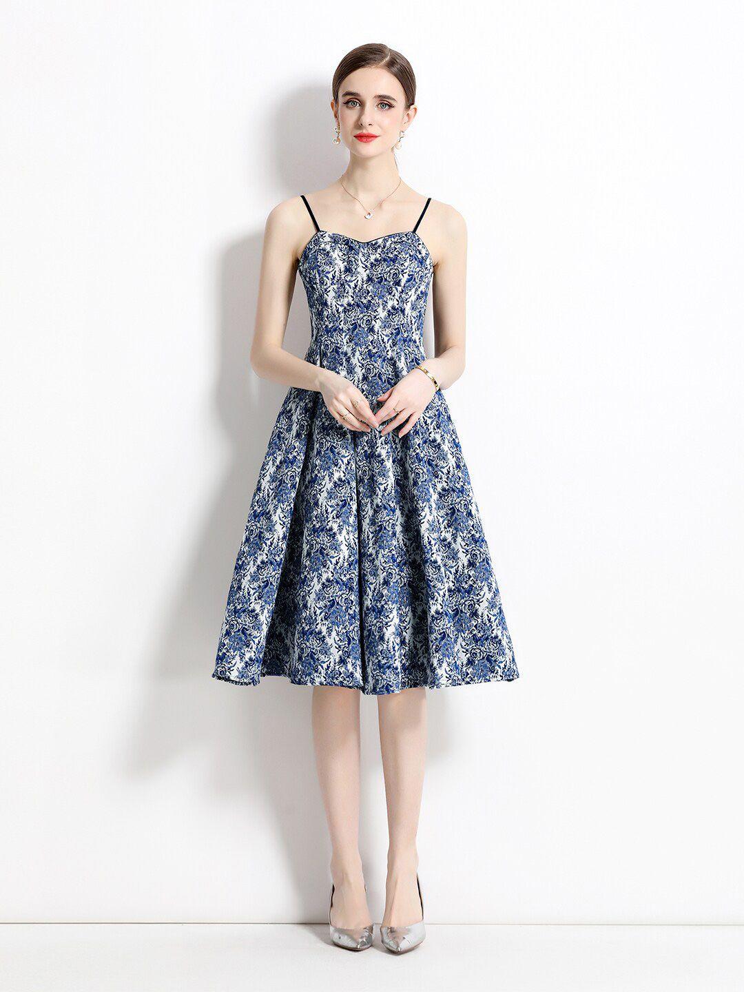 jc collection floral print fit &flare dress