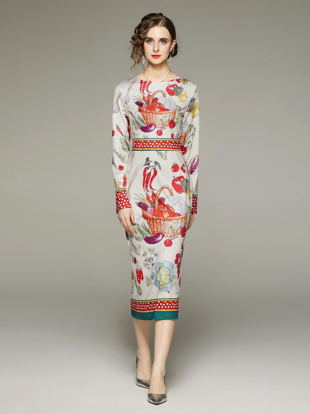 jc collection floral print maxi midi dress