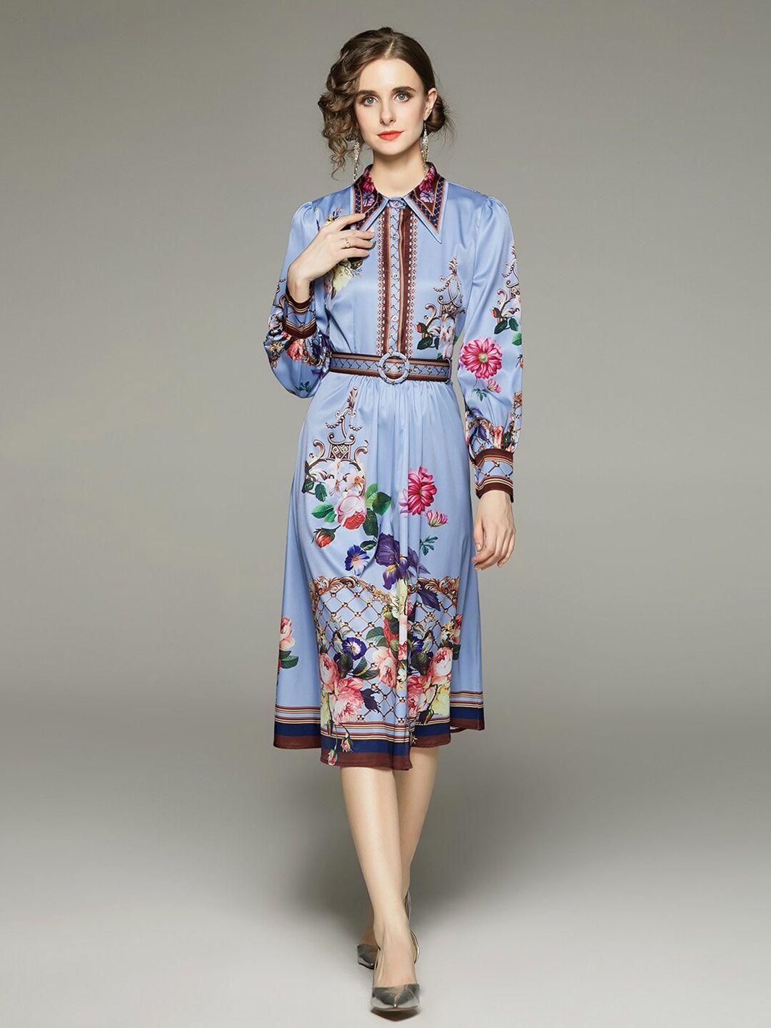 jc collection floral print shirt dress