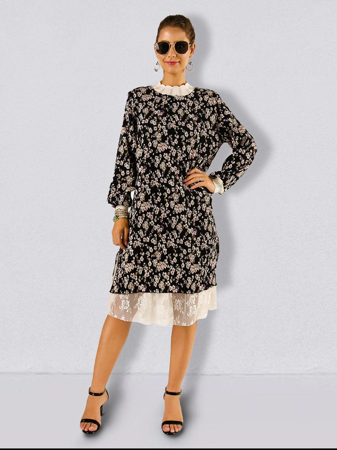 jc collection floral printed a-line dress