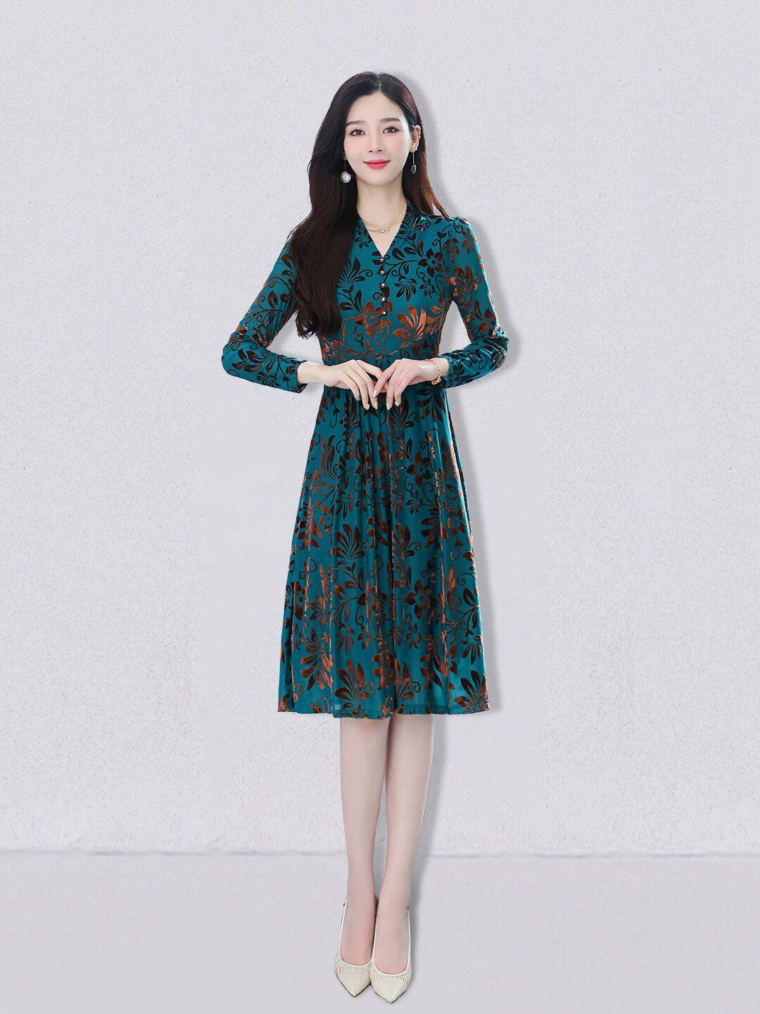 jc collection floral printed dress