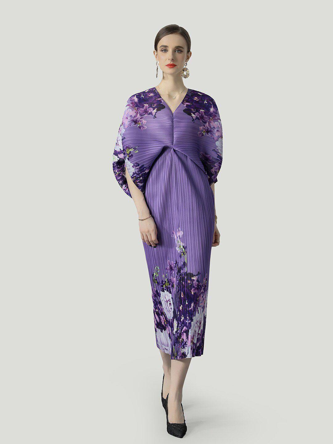 jc collection floral printed kaftan midi dress