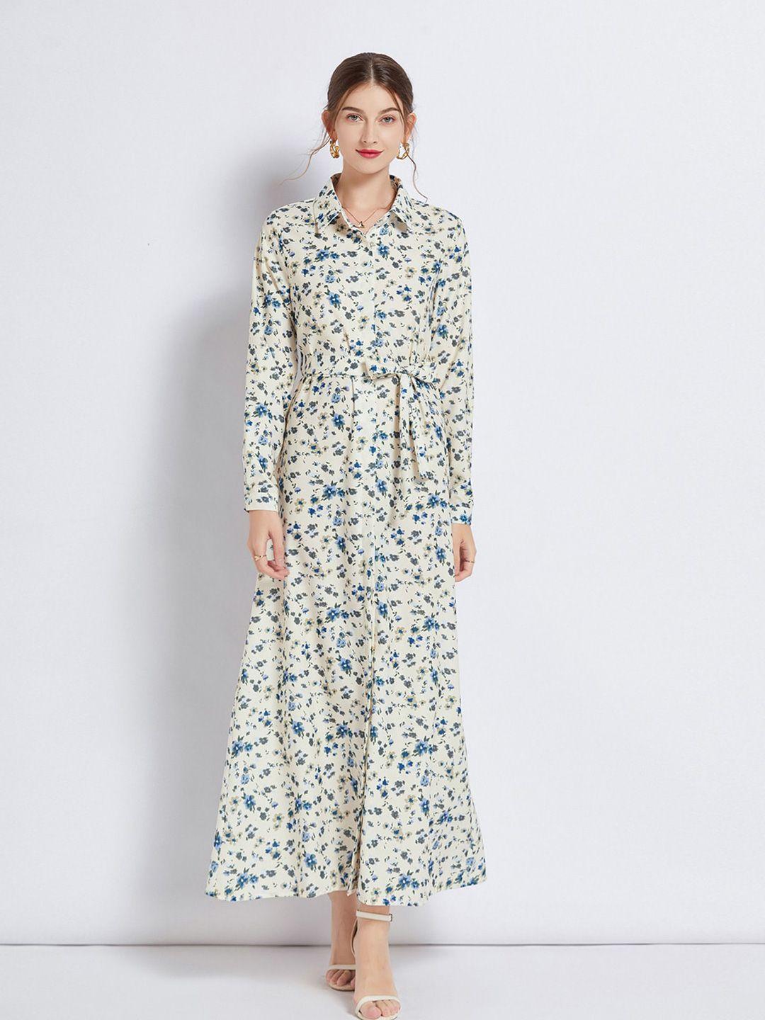 jc collection floral printed maxi dress with belt