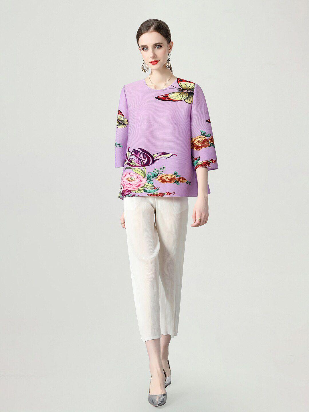 jc collection floral printed top & trouser