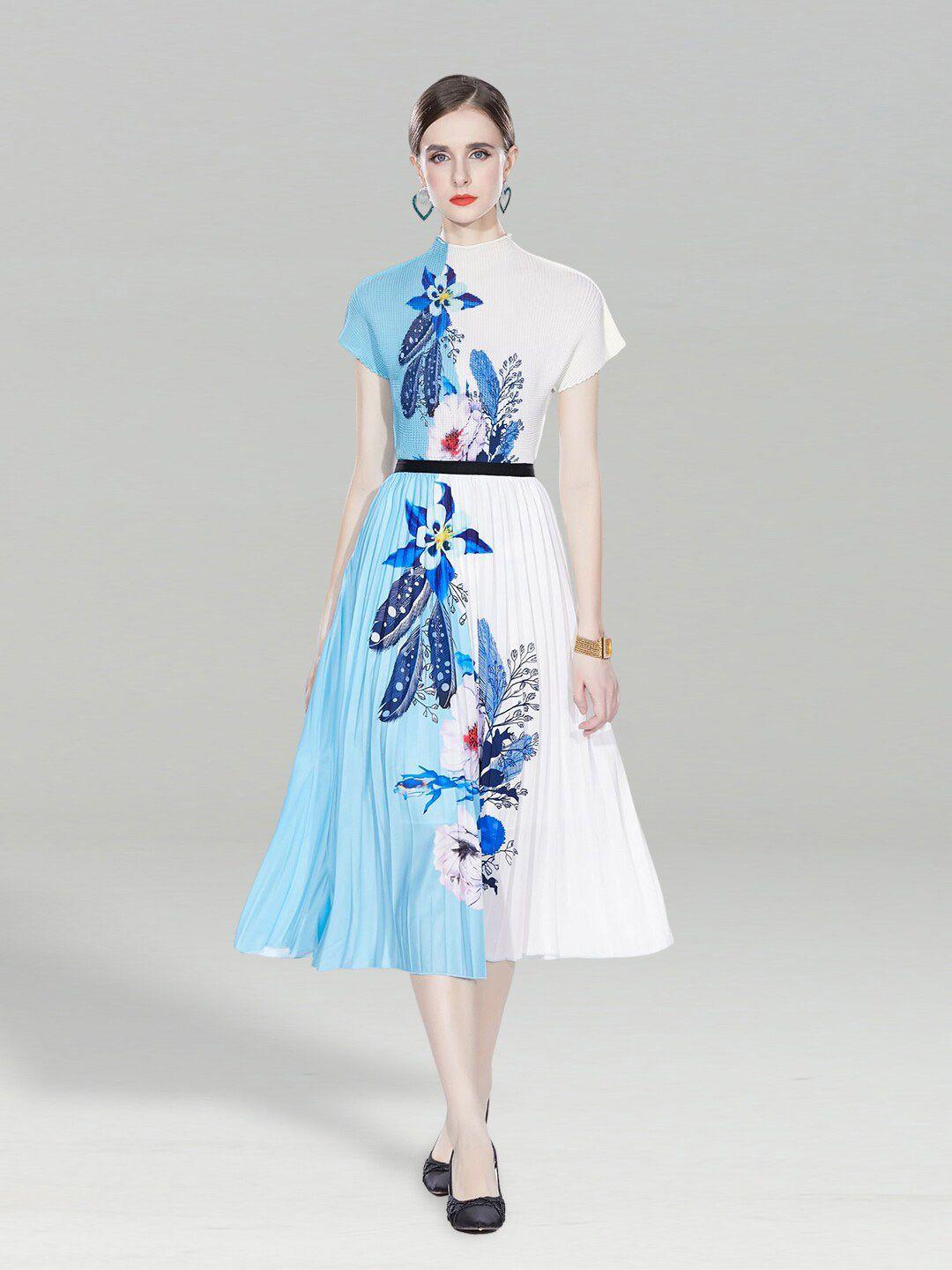 jc collection floral printed top with skirt