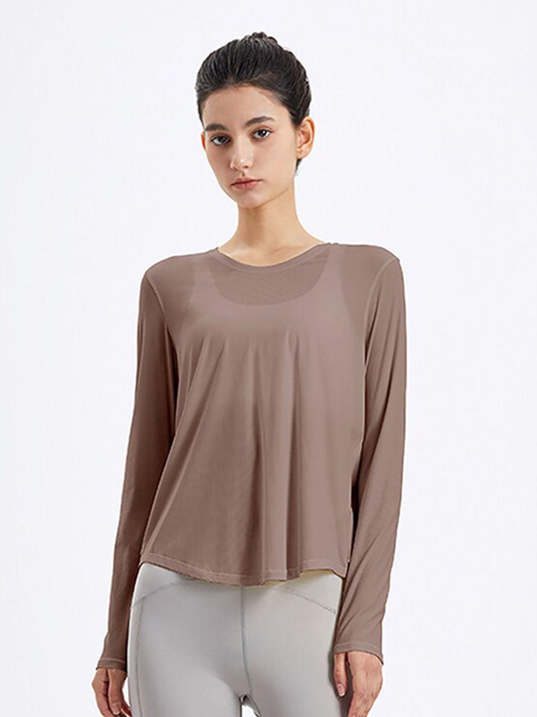 jc collection grey solid styled back top