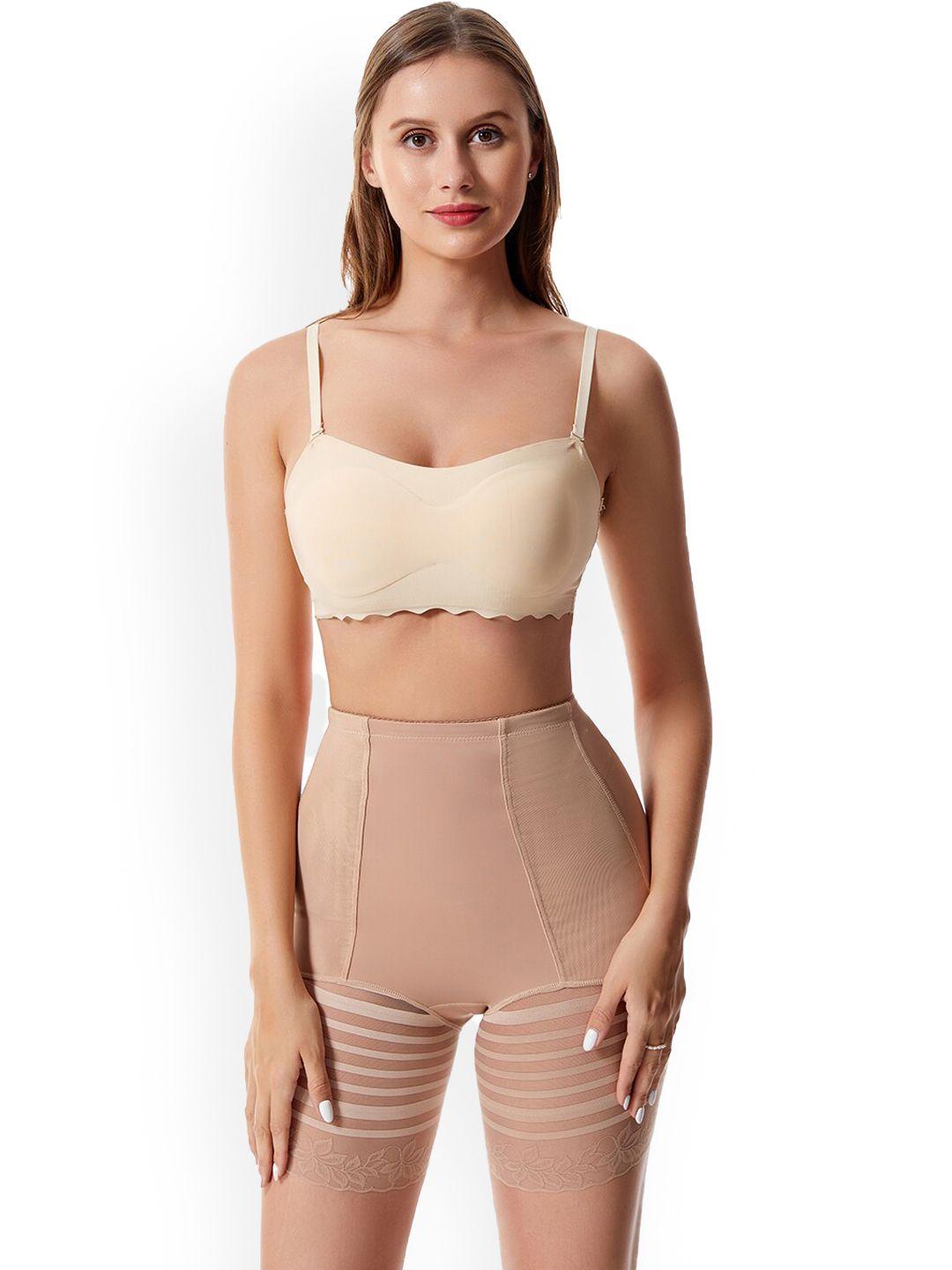 jc collection laced tummy & thigh shapewear