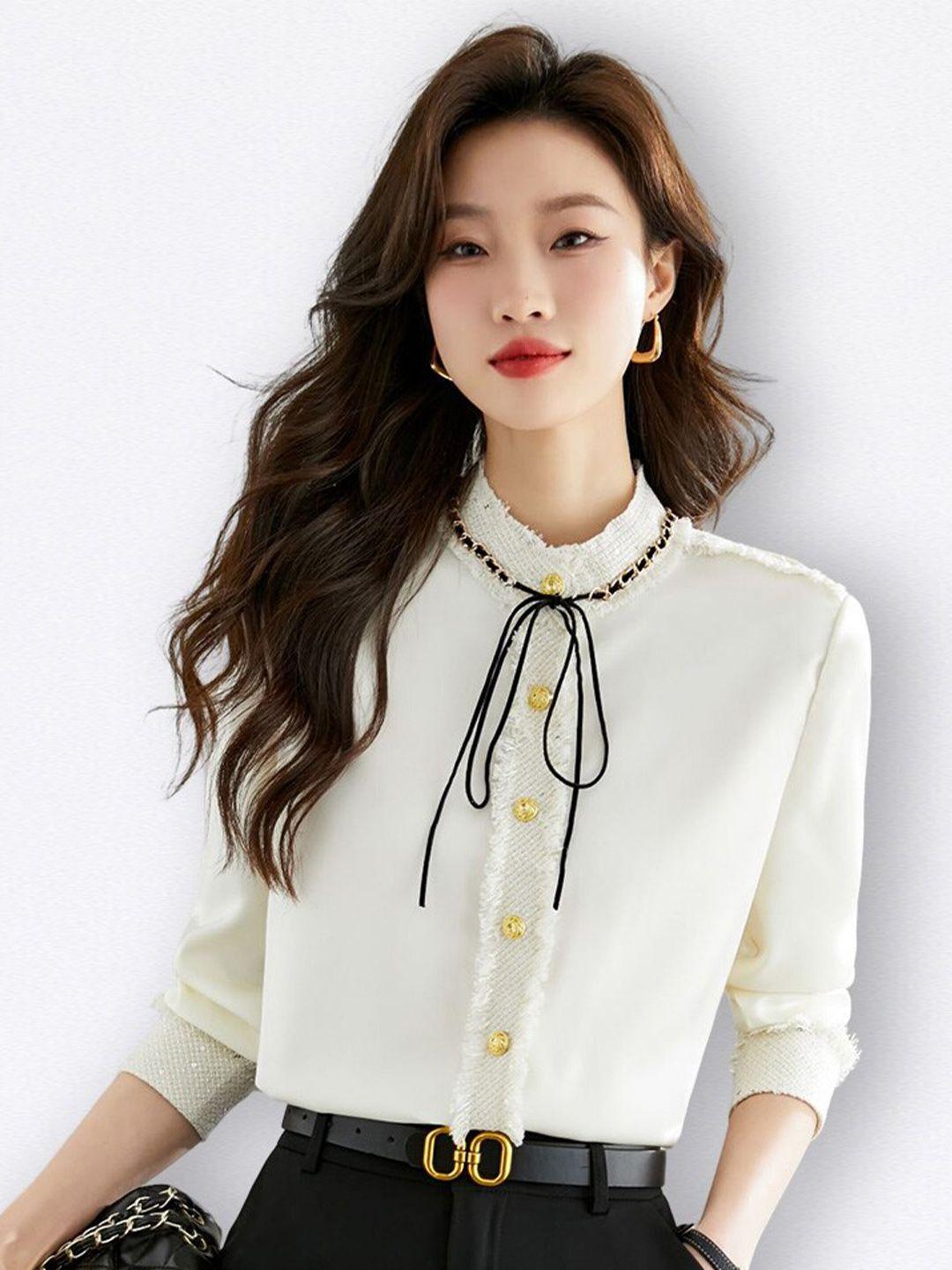 jc collection mandarin collar casual shirt