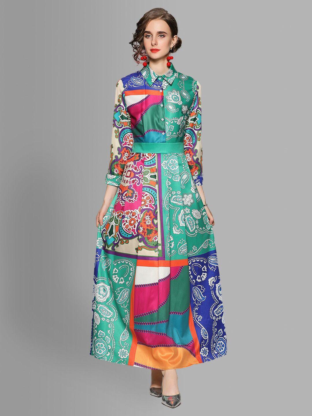 jc collection multicoloured ethnic motifs maxi dress