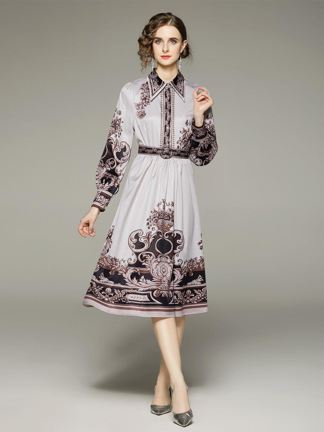 jc collection multicoloured ethnic motifs print shirt dress