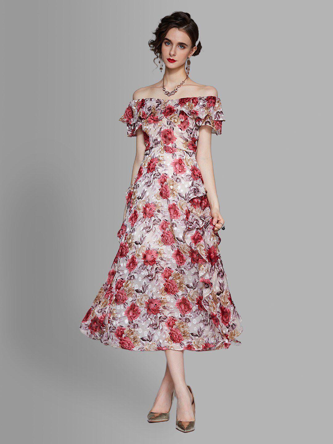 jc collection multicoloured floral midi dress