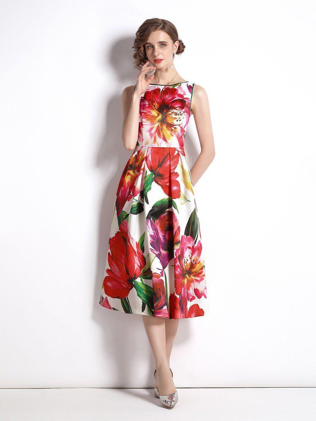 jc collection multicoloured floral midi dress