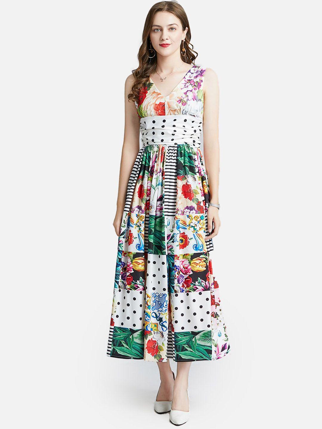 jc collection multicoloured geometric printed maxi dress