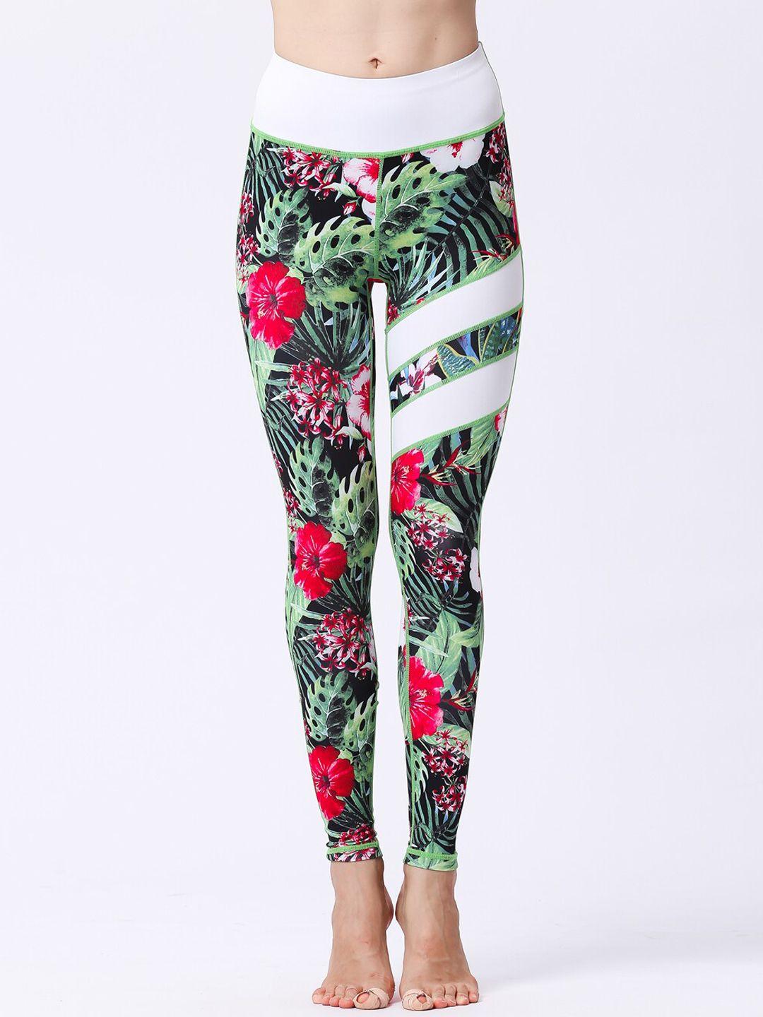 jc collection printed ankle length training tights