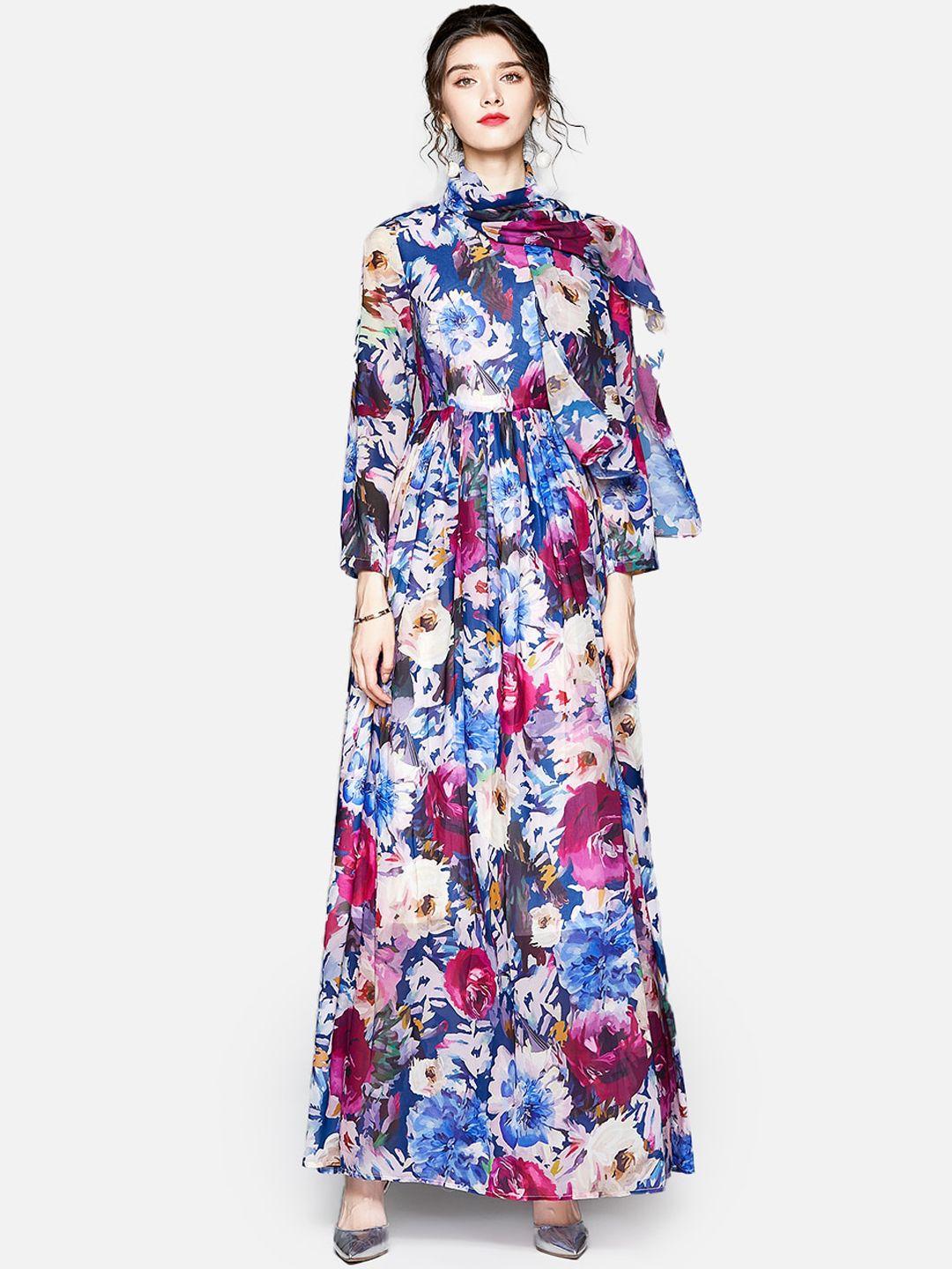 jc collection purple floral maxi dress