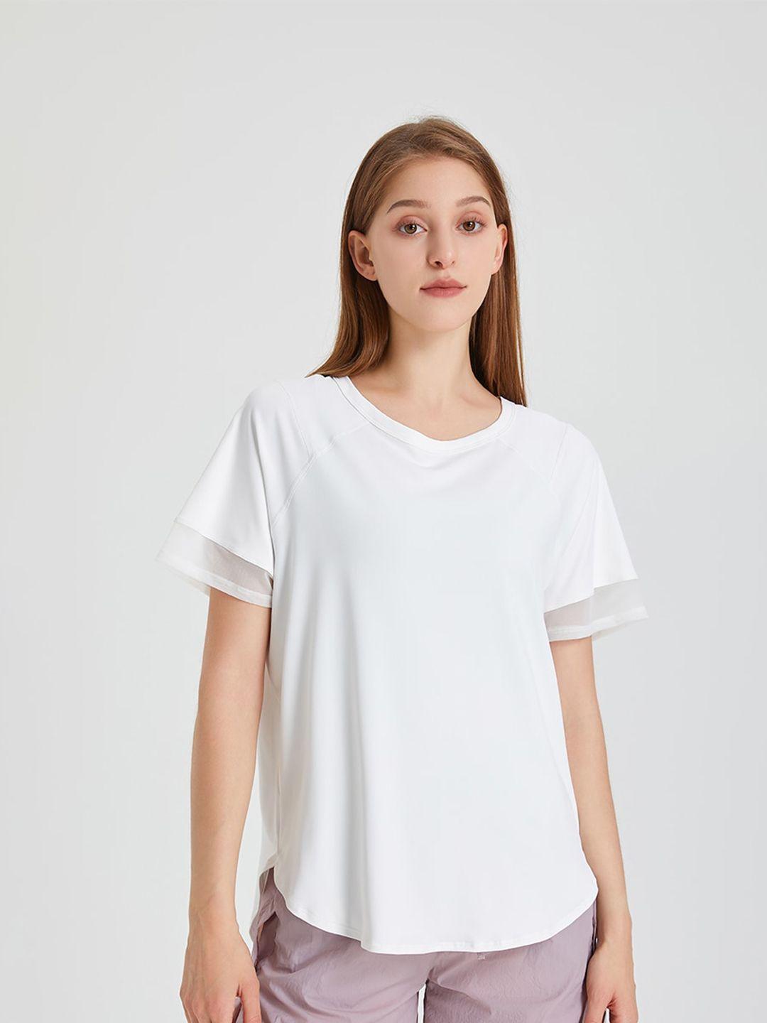 jc collection raglan sleeves asymmetric hem t-shirt