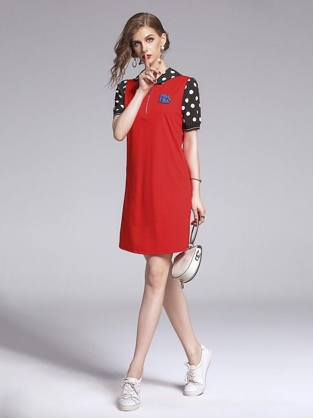 jc collection red a-line dress