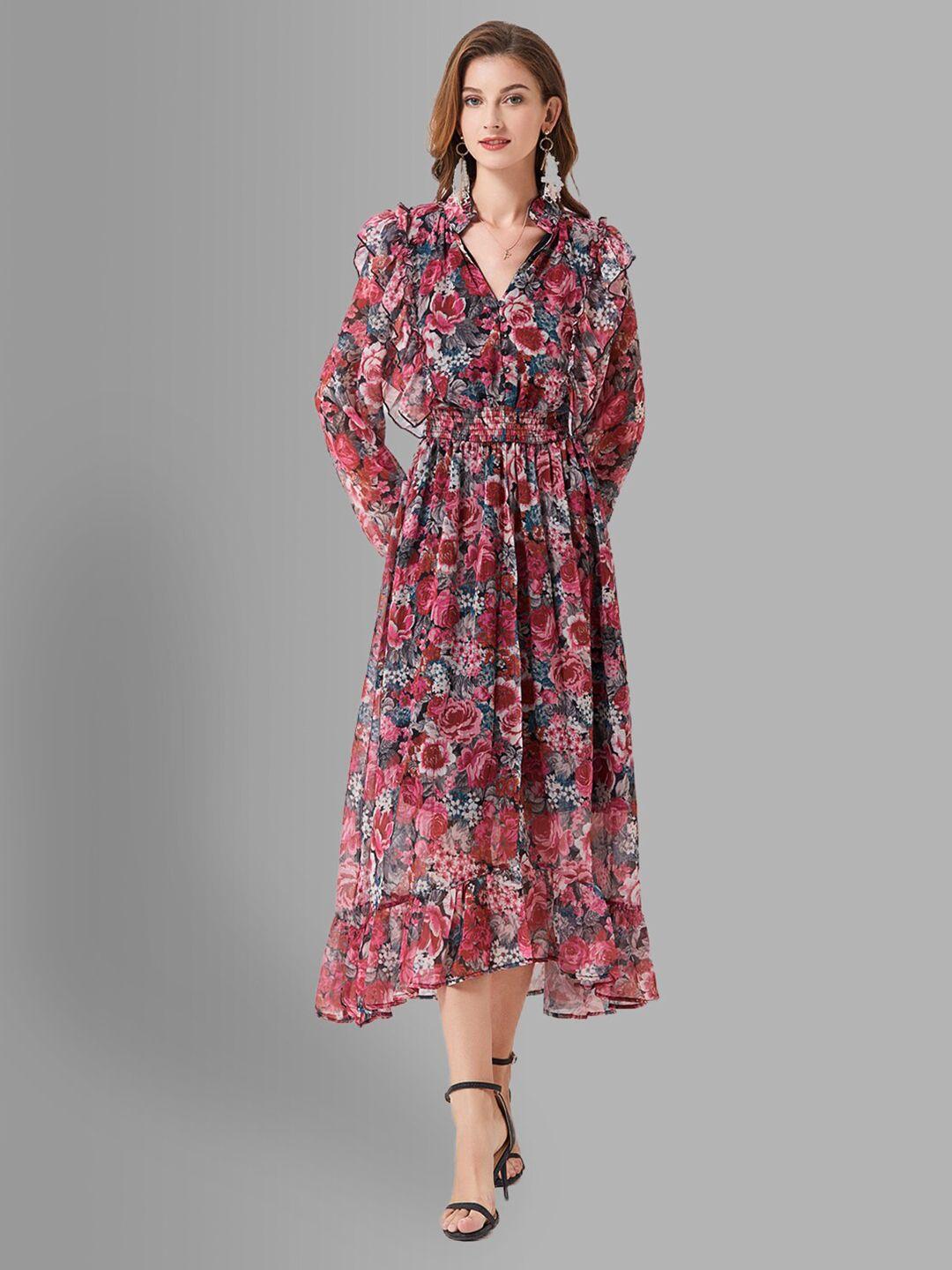 jc collection red floral maxi dress
