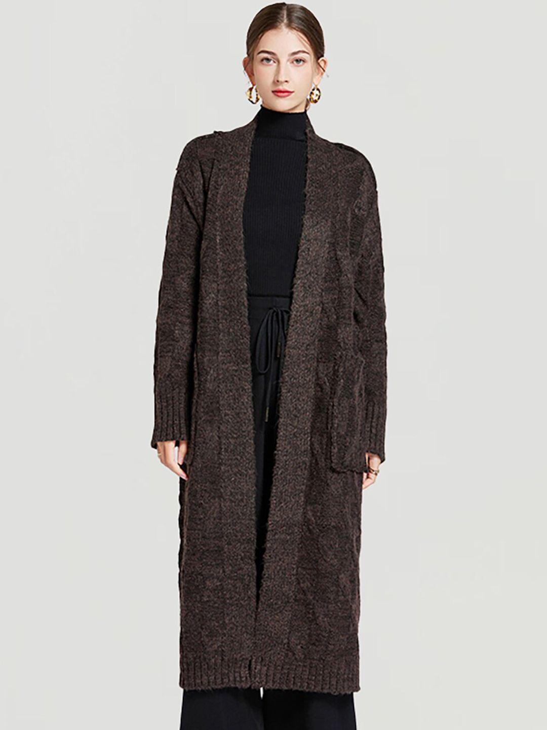jc collection shawl collar single-breasted longline overcoat