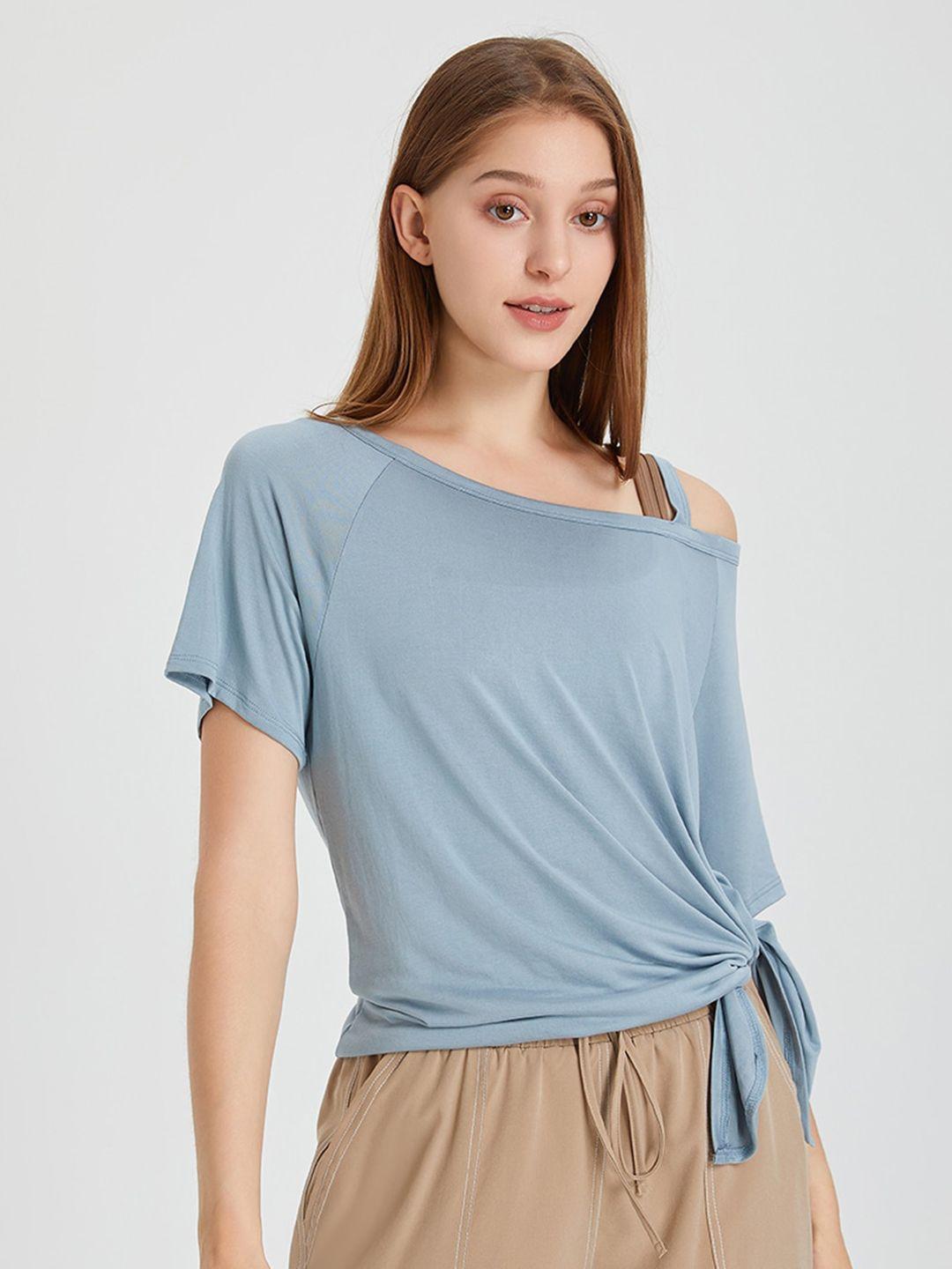 jc collection shoulder strapped waist tie-up top