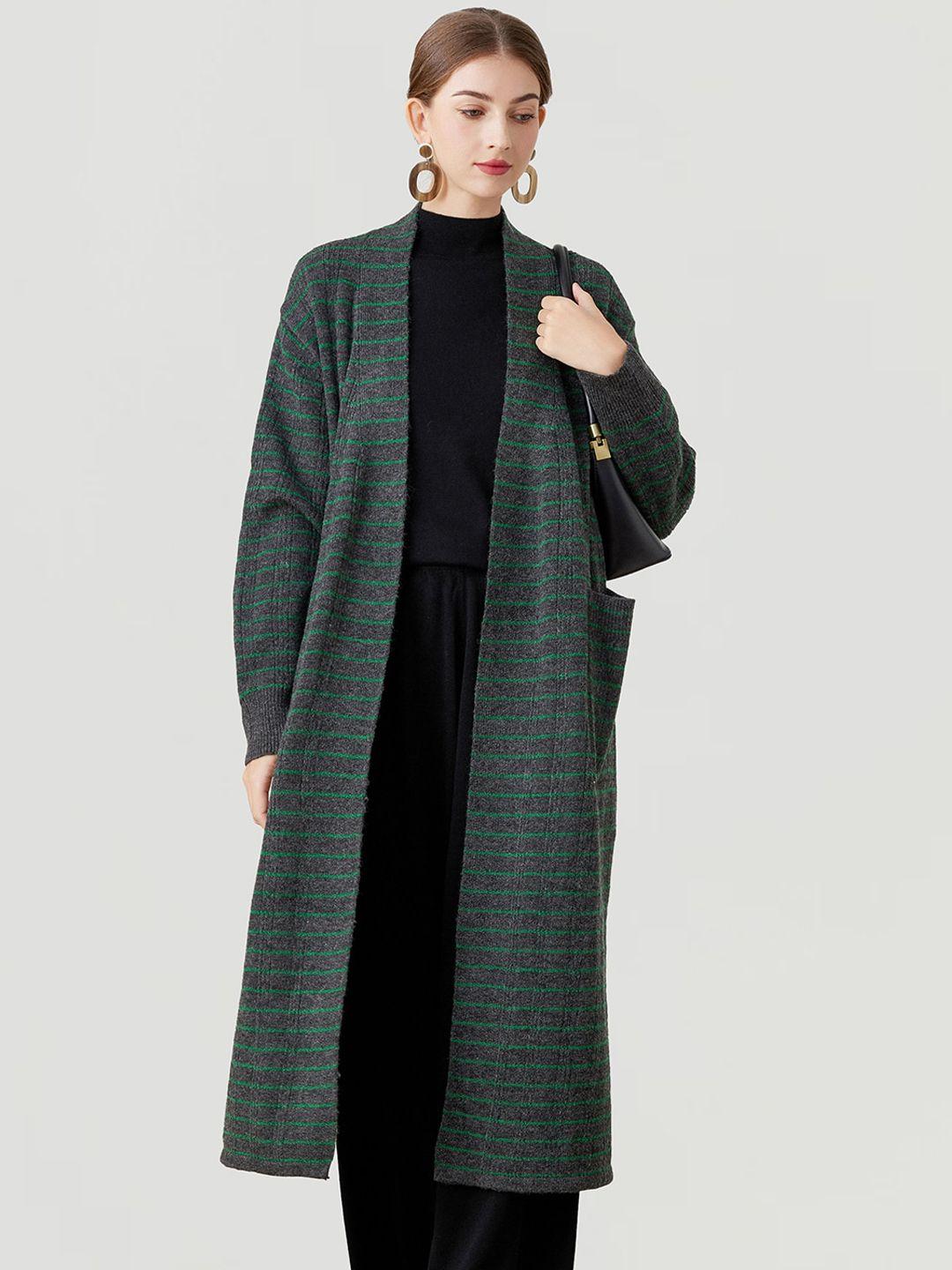 jc collection striped overcoat