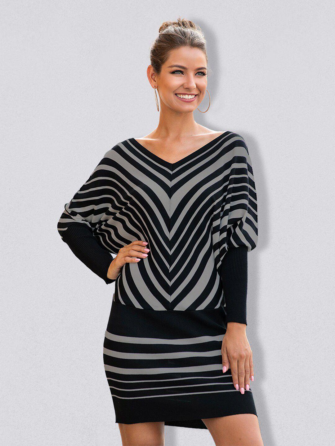 jc collection v-neck striped dress