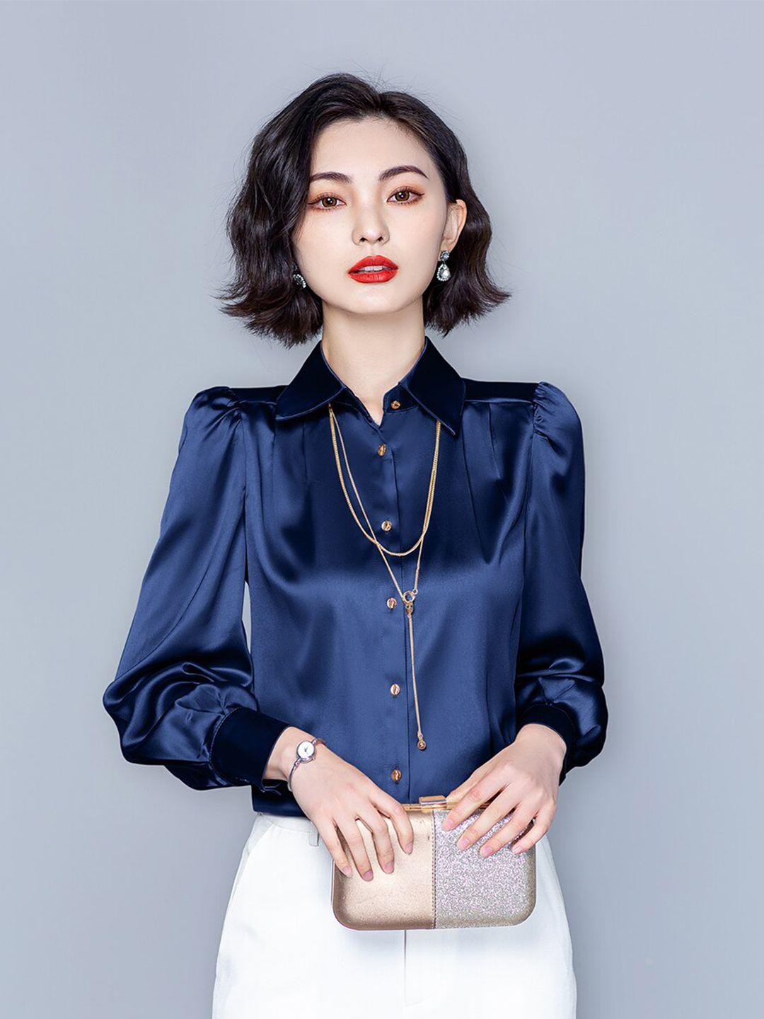 jc collection women blue casual shirt