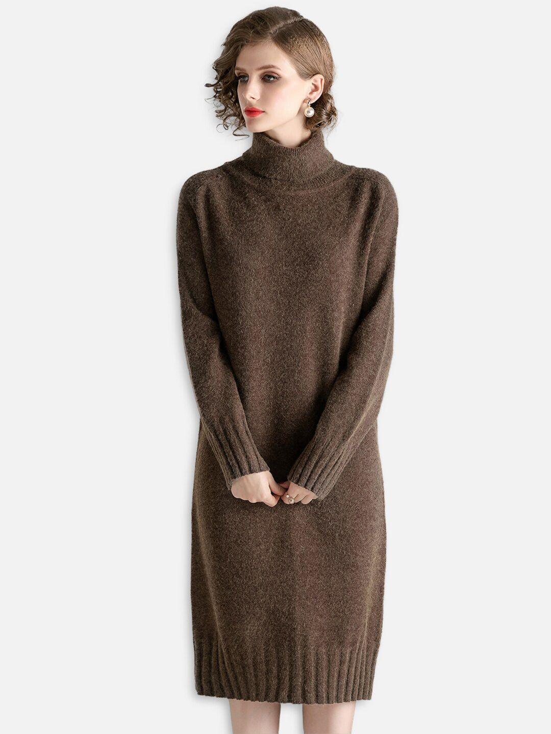 jc collection women brown longline pullover