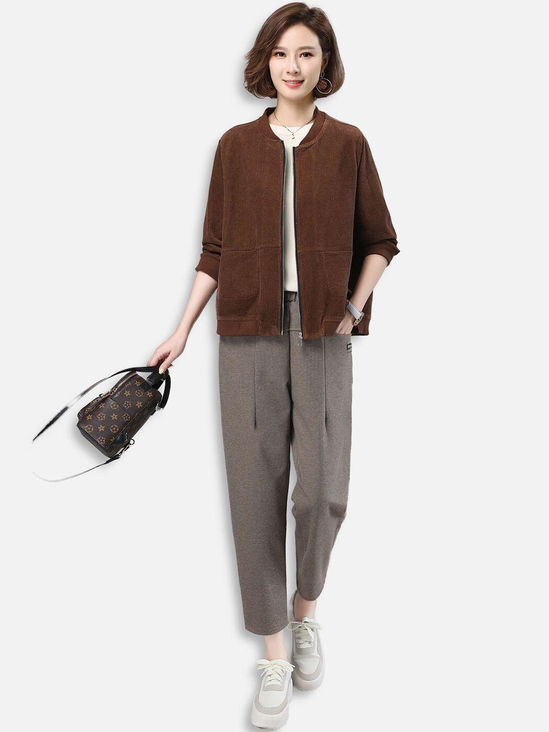 jc collection women coffee brown mole tailored jacket