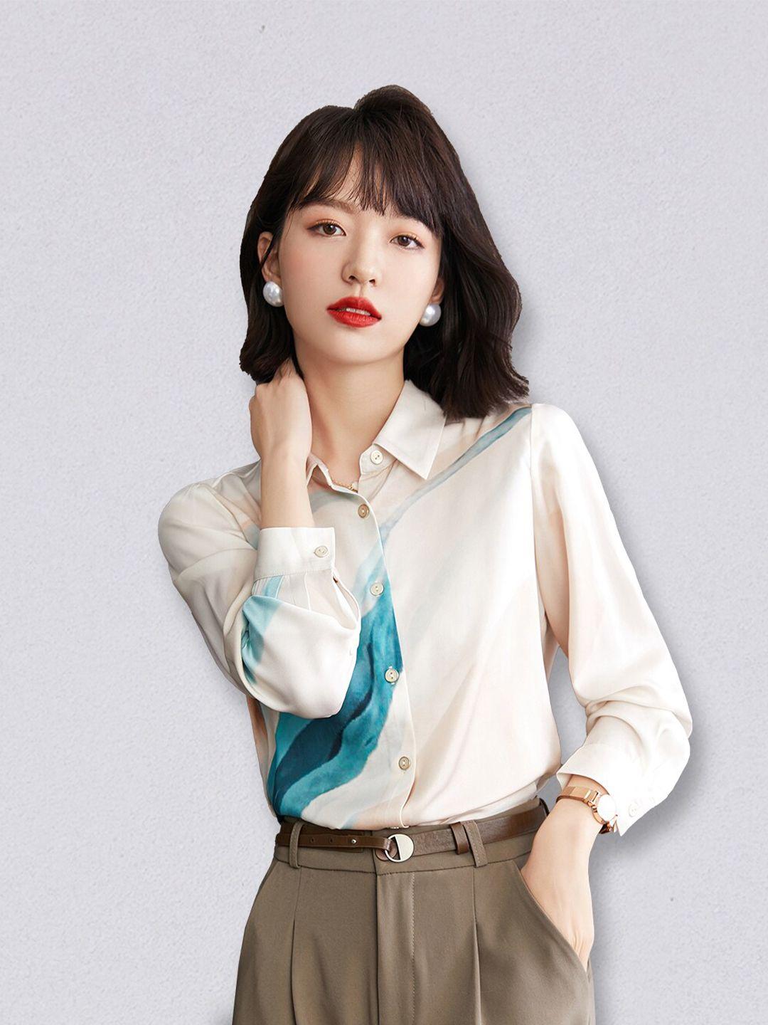 jc collection women cream casual shirt