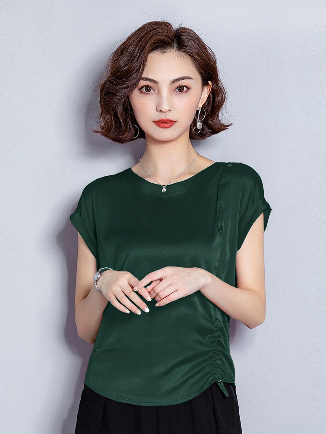 jc collection women green extended sleeves top