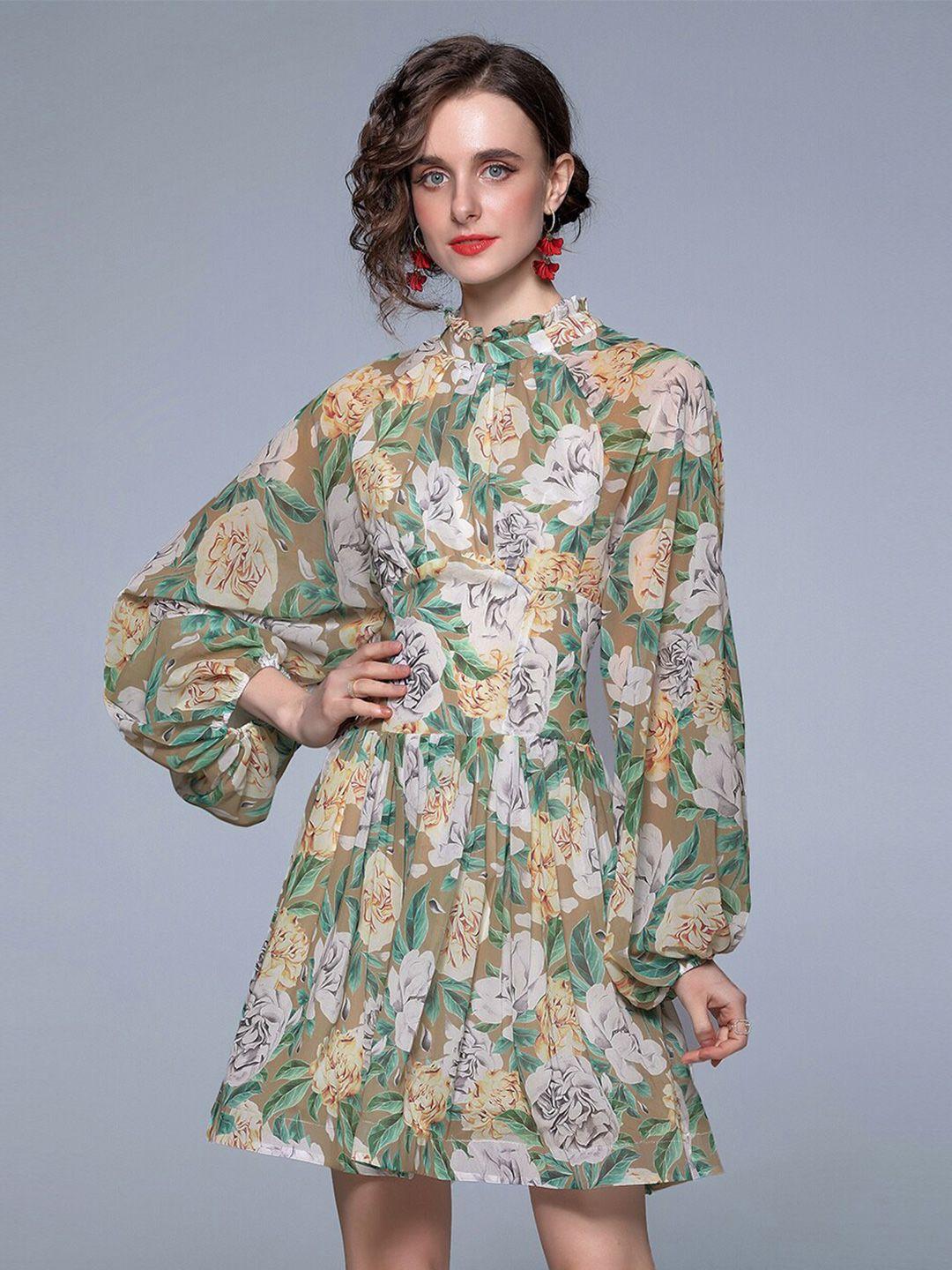 jc collection women green floral dress