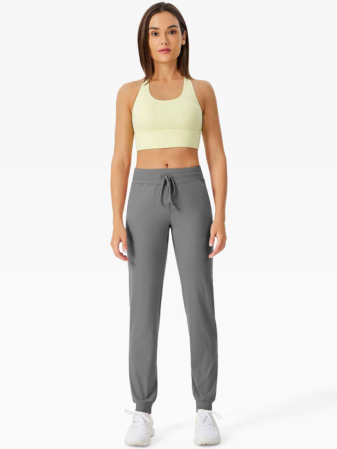 jc collection women grey drawstring sports joggers