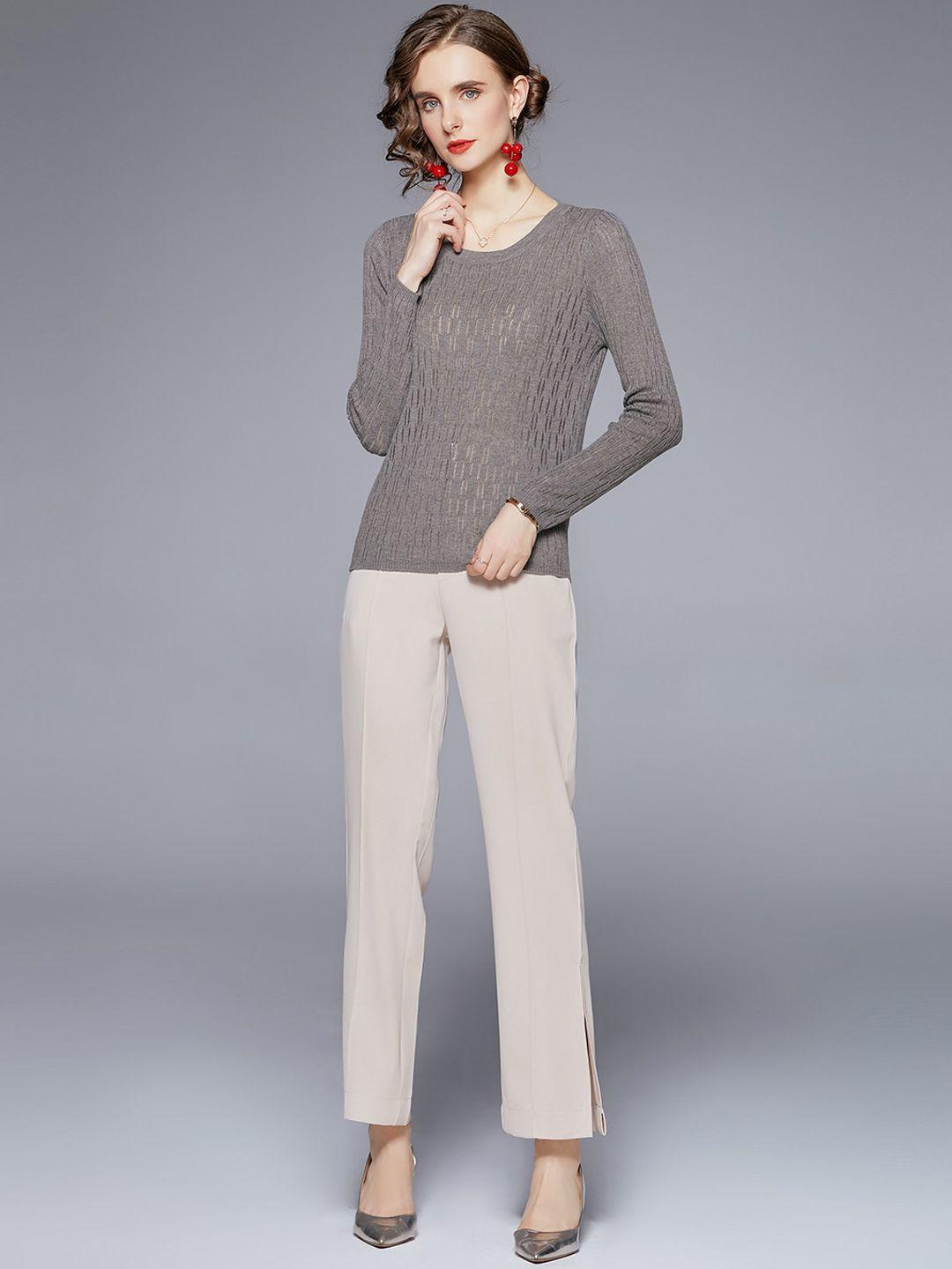 jc collection women grey solid co-ords