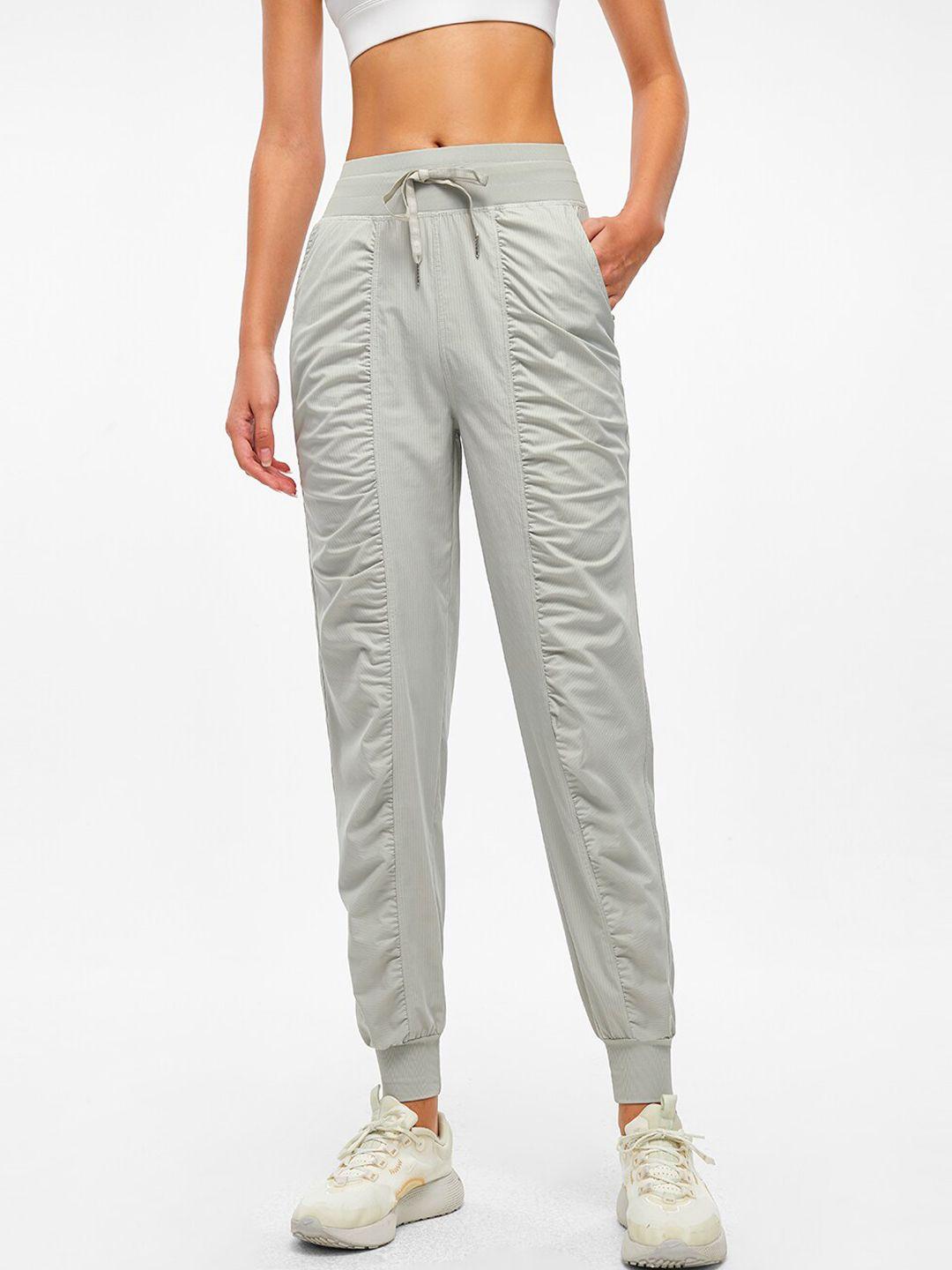 jc collection women grey solid relaxed fit track pants